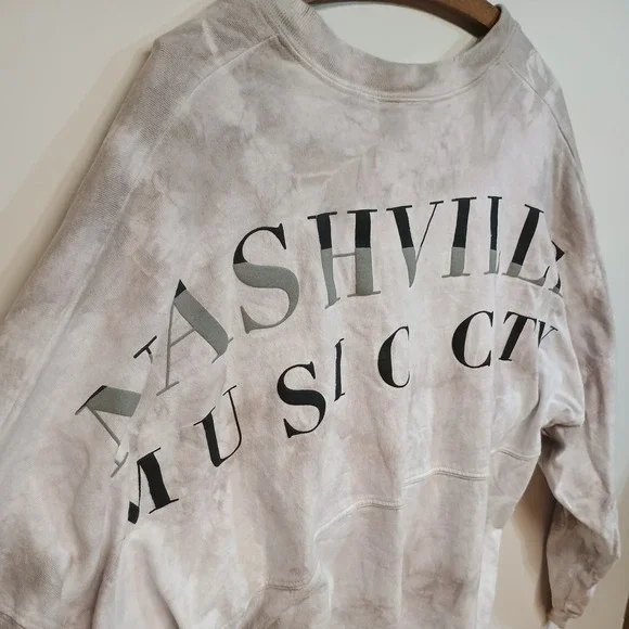 Spirit Jersey Men's XLARGE Nashville Music City Shirt Oversize Long Sleeve Y2K - Picture 2 of 8